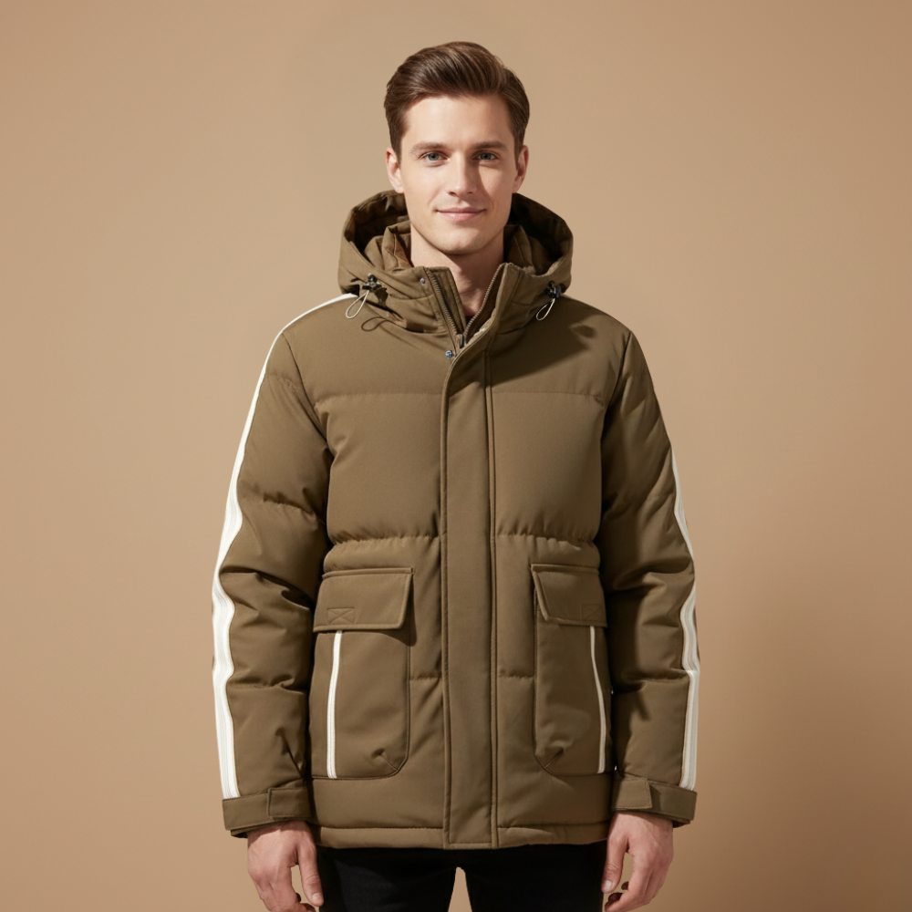 Heren winterjas met capuchon en losse pasvorm&nbsp; Jelle Jora Mode