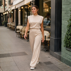 Dames mouwloze jumpsuit met wijde pijpen Jelle Jora Mode