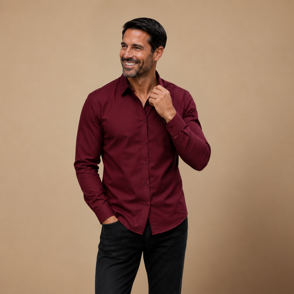 Heren stretch blouse in business casual-stijl Jelle Jora Mode