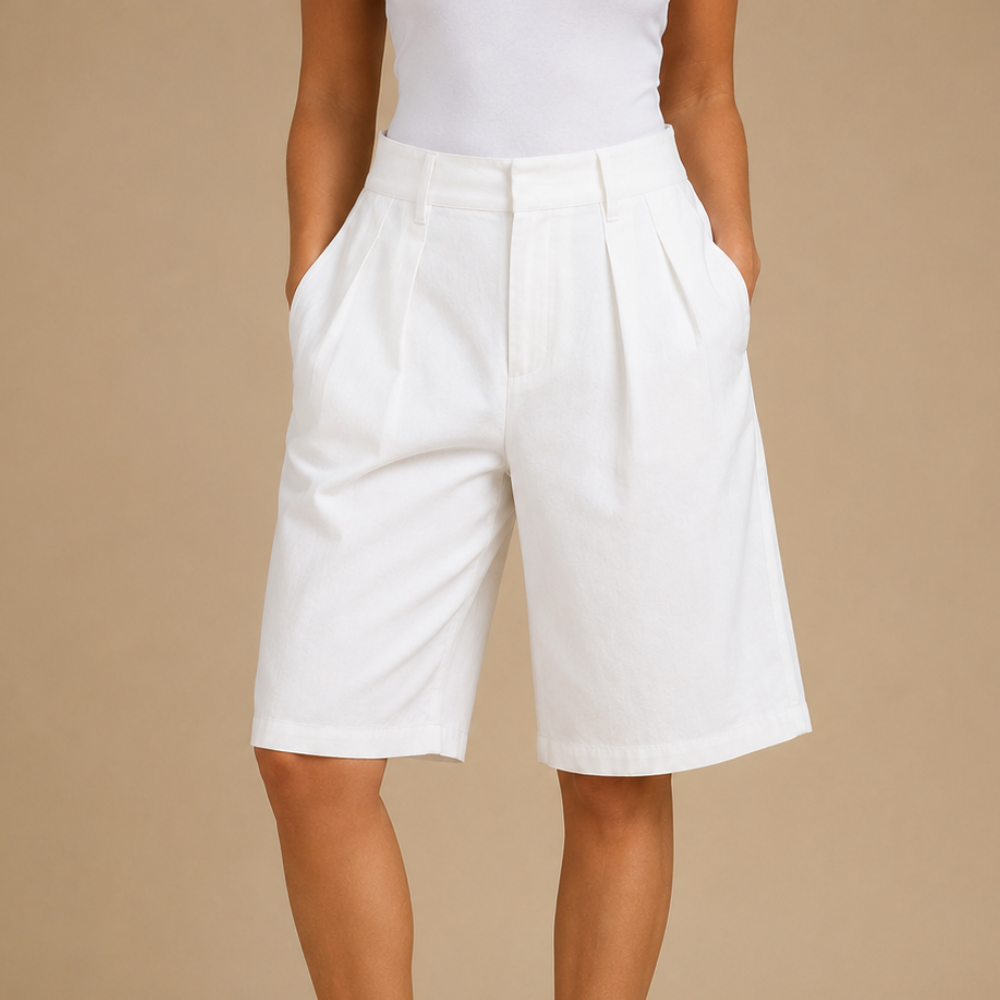 Dames geplooide bermuda-culotte Jelle Jora Mode
