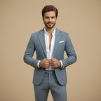 Effen slim fit casual blazer voor heren Jelle Jora Mode