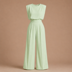 Dames casual jumpsuit met hoge taille en zakken Jelle Jora Mode