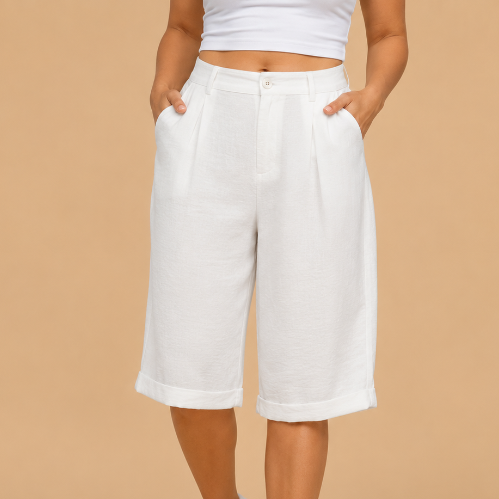 Dames bermudashorts met knopen aan de voorkant Jelle Jora Mode