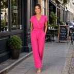 Dames jumpsuit met hoge taille en V-hals Jelle Jora Mode