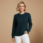 Dames trui met lange mouwen en kabeltjes Jelle Jora Mode