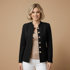 Damesblazer met knopen voor op kantoor