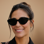 Dames retro cat-eye zonnebril in zwart Jelle Jora Mode
