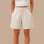 Dames bermudashorts met elastische tailleband Jelle Jora Mode