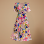 Dames casual knielengte zomerjurk met patroon Jelle Jora Mode
