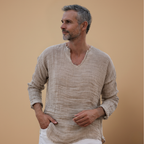 Heren casual T-shirt met lange mouwen voor de zomer Jelle Jora Mode