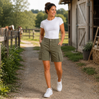 Dames casual cargoshort met meerdere zakken Jelle Jora Mode