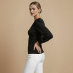 Chique Crop Top met V-hals en Strik Aan De Achterkant Jelle Jora Mode