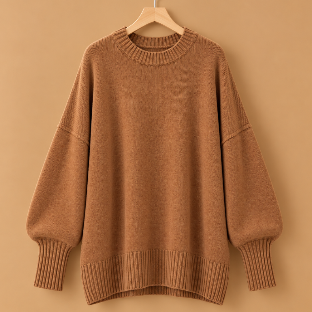 Dames oversized trui met ronde hals Jelle Jora Mode