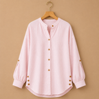 Damesblouse met strepen lange mouwen en knopen Jelle Jora Mode