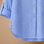 Damesblouse met strepen lange mouwen en knopen Jelle Jora Mode