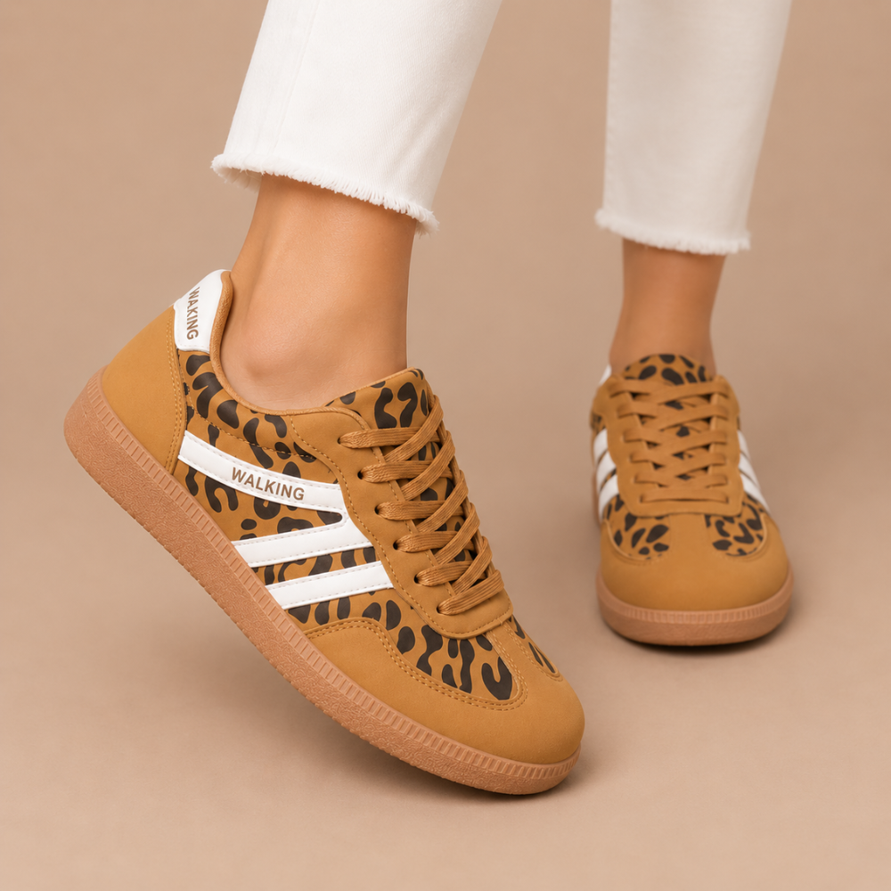 Dames klassieke wandelsneakers met veters Jelle Jora Mode