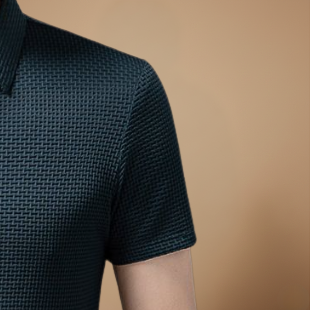 Heren ademend casual T-shirt met korte mouwen en structuur Jelle Jora Mode