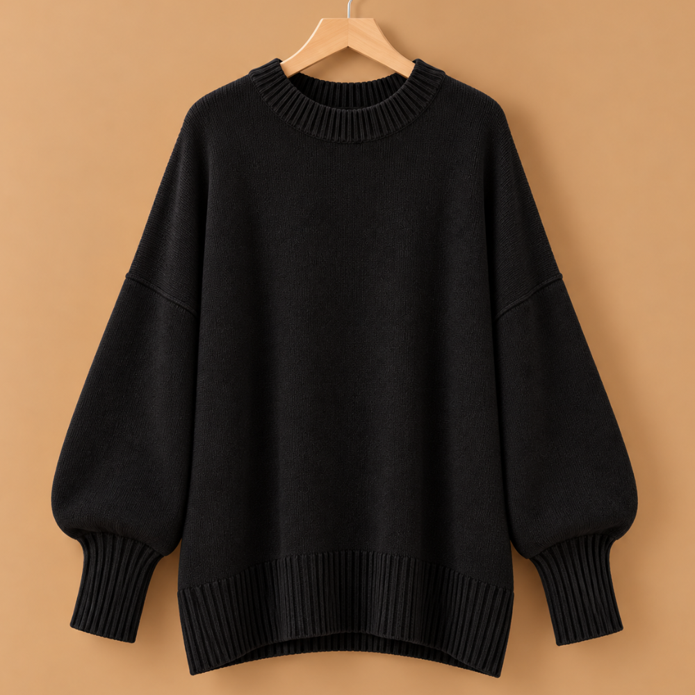 Dames oversized trui met ronde hals Jelle Jora Mode