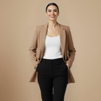 Vintage Jasje met Gekerfde Kraag en Zak Jelle Jora Mode