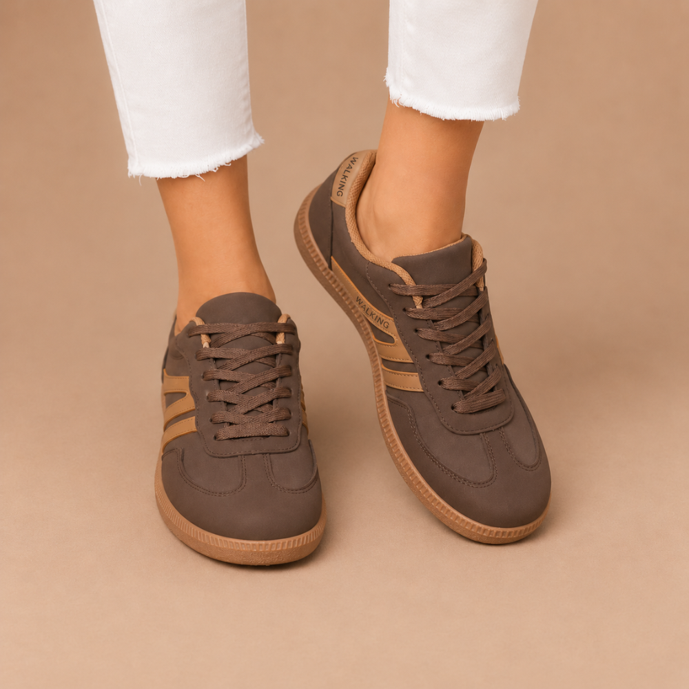 Dames klassieke wandelsneakers met veters Jelle Jora Mode