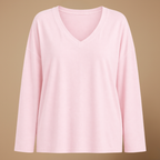 Dames blouse met V-hals en lange mouwen Jelle Jora Mode