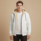 Casual Dikke Fleece Gevoerde Hoodiejack voor Heren Jelle Jora Mode