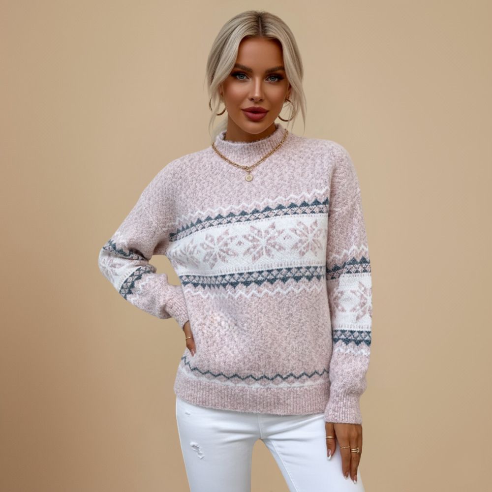 Dames Winter Halve Col Trui Jelle Jora Mode