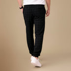 Heren joggingbroek met ruitjesmotief slim fit voor dagelijks comfort Jelle Jora Mode