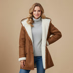 Jas met capuchon sherpa voering en drukknoopsluiting Jelle Jora Mode