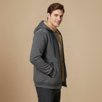 Casual Dikke Fleece Gevoerde Hoodiejack voor Heren Jelle Jora Mode