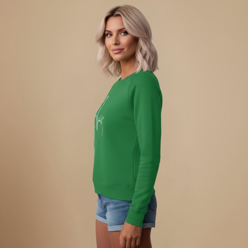 Sweatshirt Met Ronde Hals En Witte Kattenprint Jelle Jora Mode