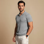 Heren Slim Fit Gebreid Polo T-Shirt Jelle Jora Mode