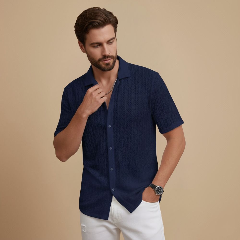 Heren Casual Overhemd met Knopen Jelle Jora Mode