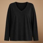 Dames blouse met V-hals en lange mouwen Jelle Jora Mode