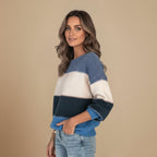 Warm gekleurde losvallende gebreide top Jelle Jora Mode