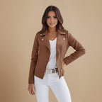 Dames Leren Jas Met Meerdere Zakjes Jelle Jora Mode