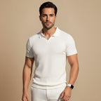 Heren Slim Fit Gebreid Polo T-Shirt Jelle Jora Mode