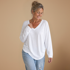 Dames blouse met V-hals en lange mouwen Jelle Jora Mode