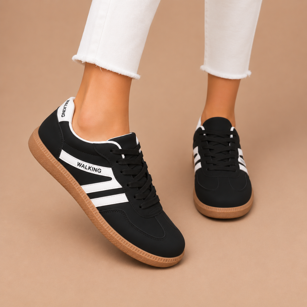 Dames klassieke wandelsneakers met veters Jelle Jora Mode