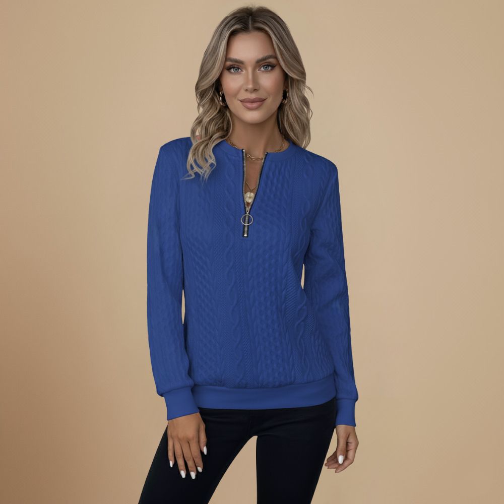 Kabelbrei Trui Met Rits – Relaxed & Comfortabel Jelle Jora Mode