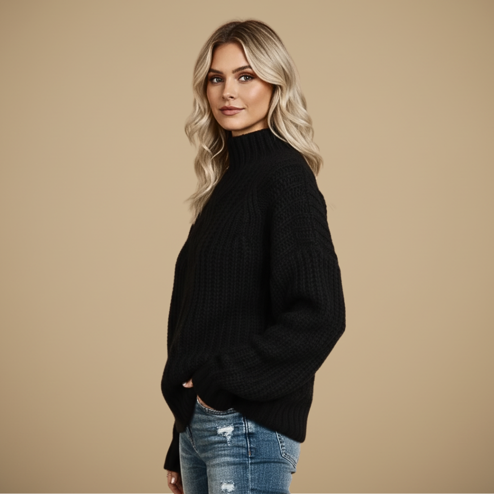 Turtleneck Twist gebreide trui Jelle Jora Mode