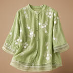 Dames casual blouse met bloemenprint en losse pasvorm Jelle Jora Mode