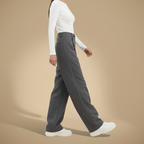 Damesbroek met wijde pijpen en rechte snit Jelle Jora Mode