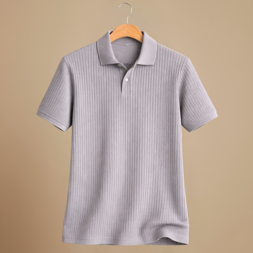 Heren slim fit gebreid polo t-shirt Jelle Jora Mode
