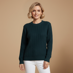 Dames trui met lange mouwen en kabeltjes Jelle Jora Mode