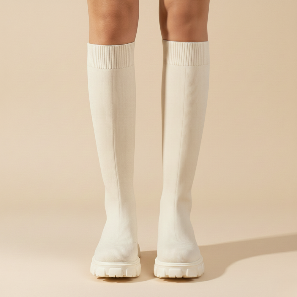 Elastische soklaarzen voor dames met dikke zool Jelle Jora Mode