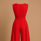 Dames elegante jumpsuit met V-hals en wijde pijpen Jelle Jora Mode