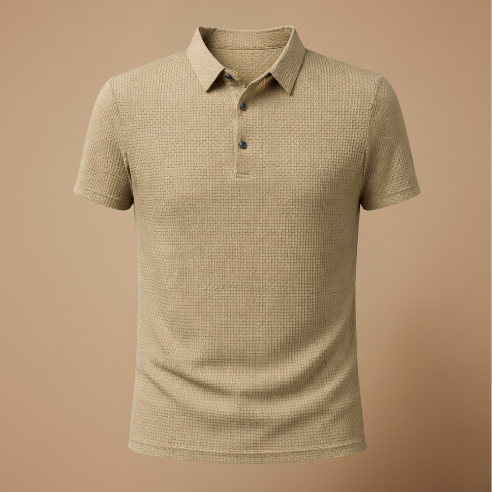 Heren ademend casual T-shirt met korte mouwen en structuur Jelle Jora Mode