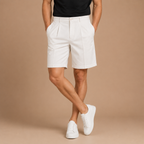 Heren casual short met plooien en middelhoge taille met zakken Jelle Jora Mode