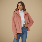 Dames Fuzzy Revers Winterjas Jelle Jora Mode